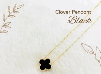 Clover pendant necklace for Woman and Girls Swan Chain Necklace with Earrings