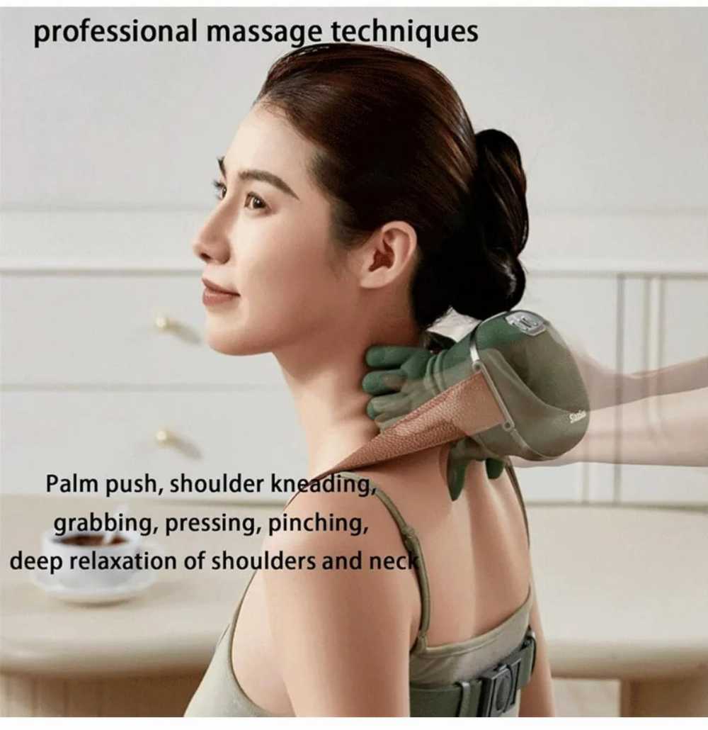 Wearable neck massager